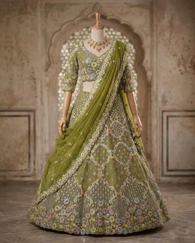 Buy SBD 1785 Net Embroidery Work Trending Party Wear Lehenga Choli 2026