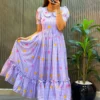 Beautiful ZT 215 Mul Chanderi Printed Festival Fancy Frock 2026