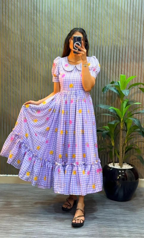 Beautiful ZT 215 Mul Chanderi Printed Festival Fancy Frock 2026