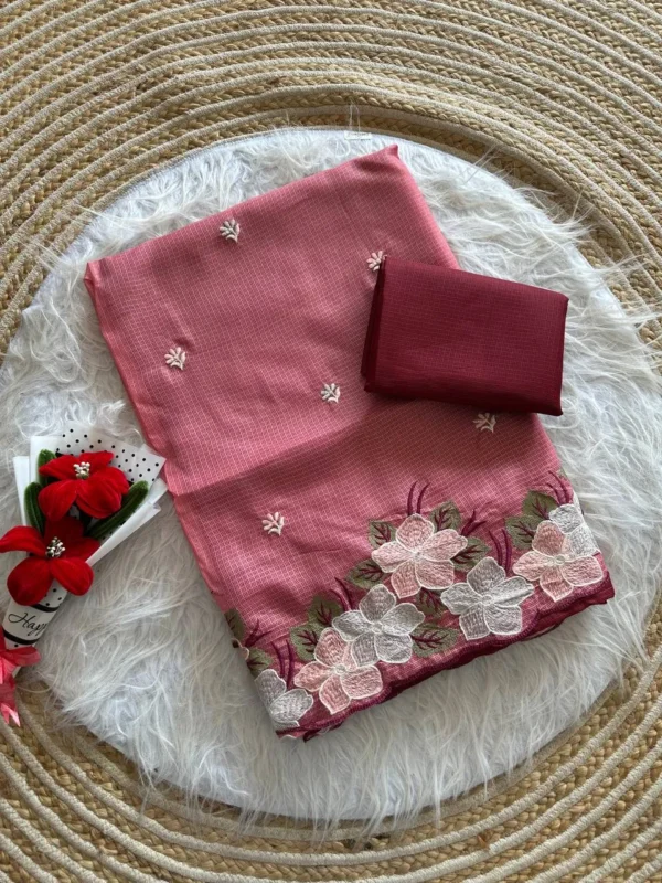 Buy MHV Sasha Doriya Embroidery Thread Work Saree Exporters in India 2026