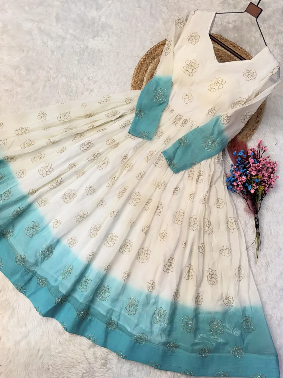 Stylish Moni 1264 Shaded Silver Embroidery Frock Wholesalers in Surat 2026