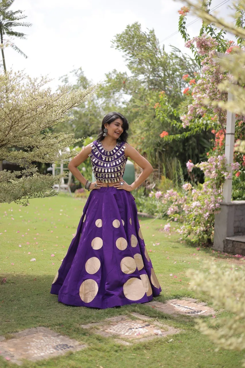 Latest Mohini 7173 Roman Silk Gota Patti Work Trending Garba Navratri Lehenga Top 2026