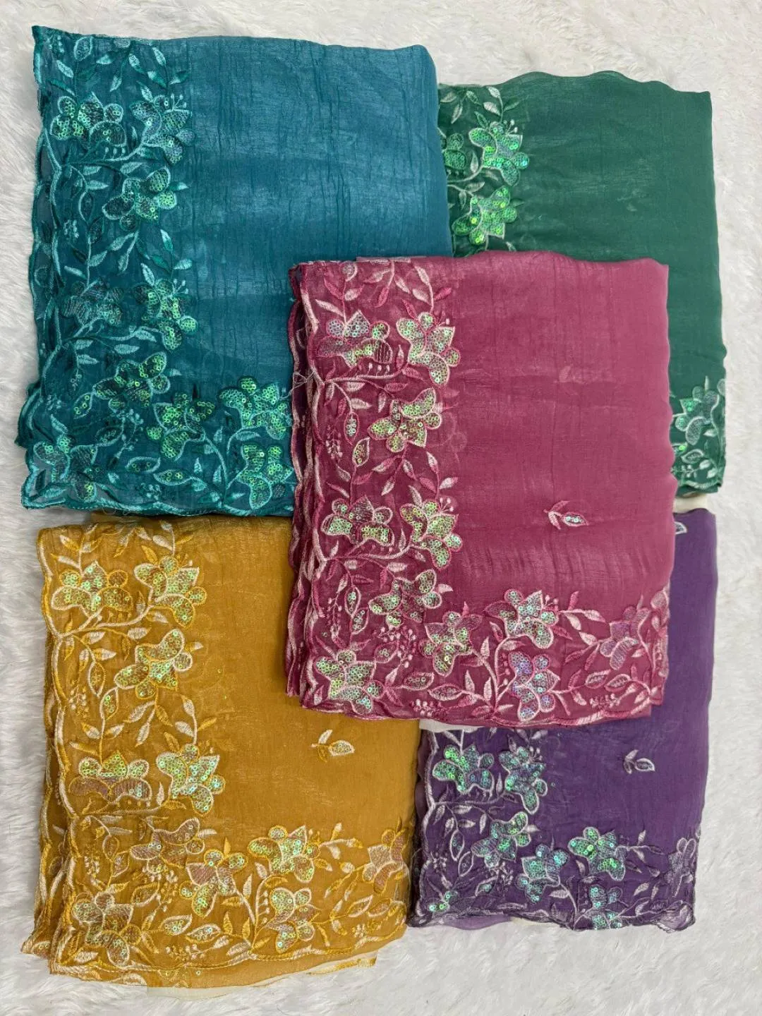 Buy Kusum 816 Nandan Crunchy Embroidery Work Party Wear Saree 2026