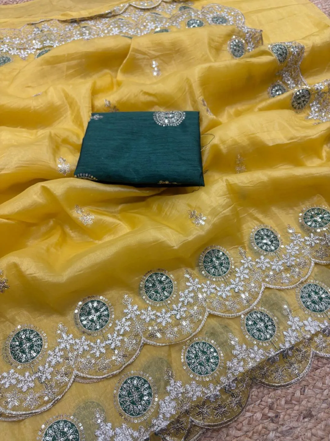 Latest Kusum 812 Nagma Gold Crush Embroidery Work Saree Manufacturer in India 2026