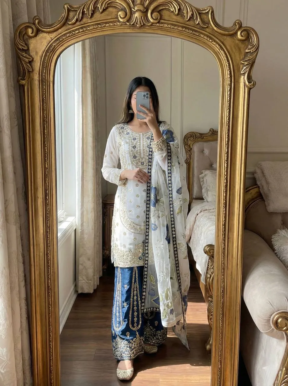 Stylish Sabina 884 Gmy Silk Embroidery Sequence Work Sharara Suit With Dupatta 2026