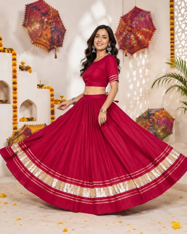 Buy ATQ Reyon Cotton Gota Patti Work Chaniya Choli Navratri Collection 2026