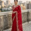 Latest Kusum 866 Fanton Fandy Satin Silk Sequence Embroidery Work Wedding Saree 2026