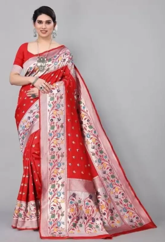 Latest Rani 295 Lichi Silk Jacquard Wedding Wear Saree Supplier 2026
