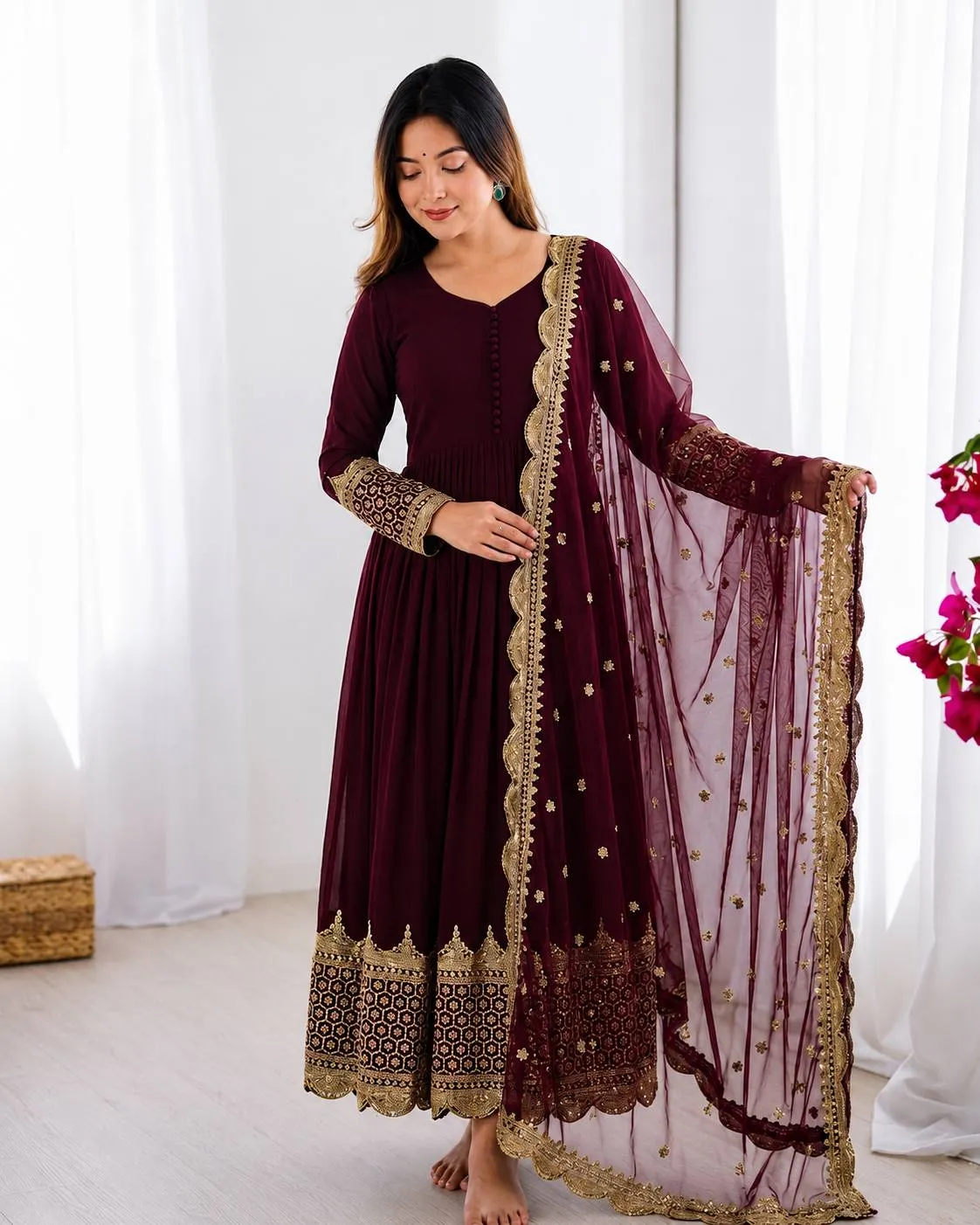 Buy Sabina 194 Georgette Sequence Embroidery Work Wedding Gown Collection 2026 2026