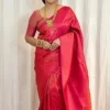 Rani 269 Lichi Silk Cloth Jacquard Work Wholesale Market in Surat
