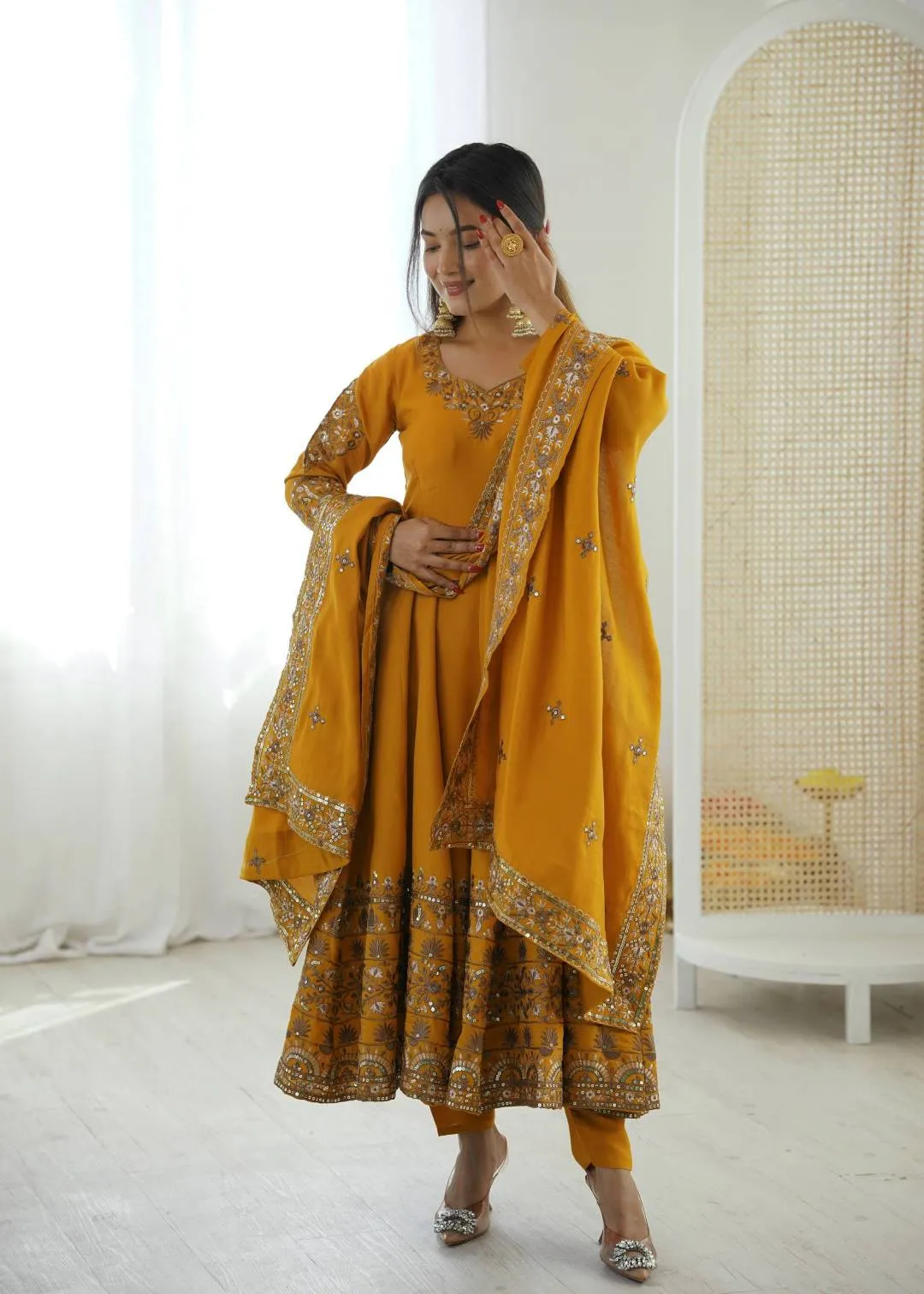 Latest Sabina 5016 Roman Silk Embroidery Work Wedding Anarkali Gown 2026