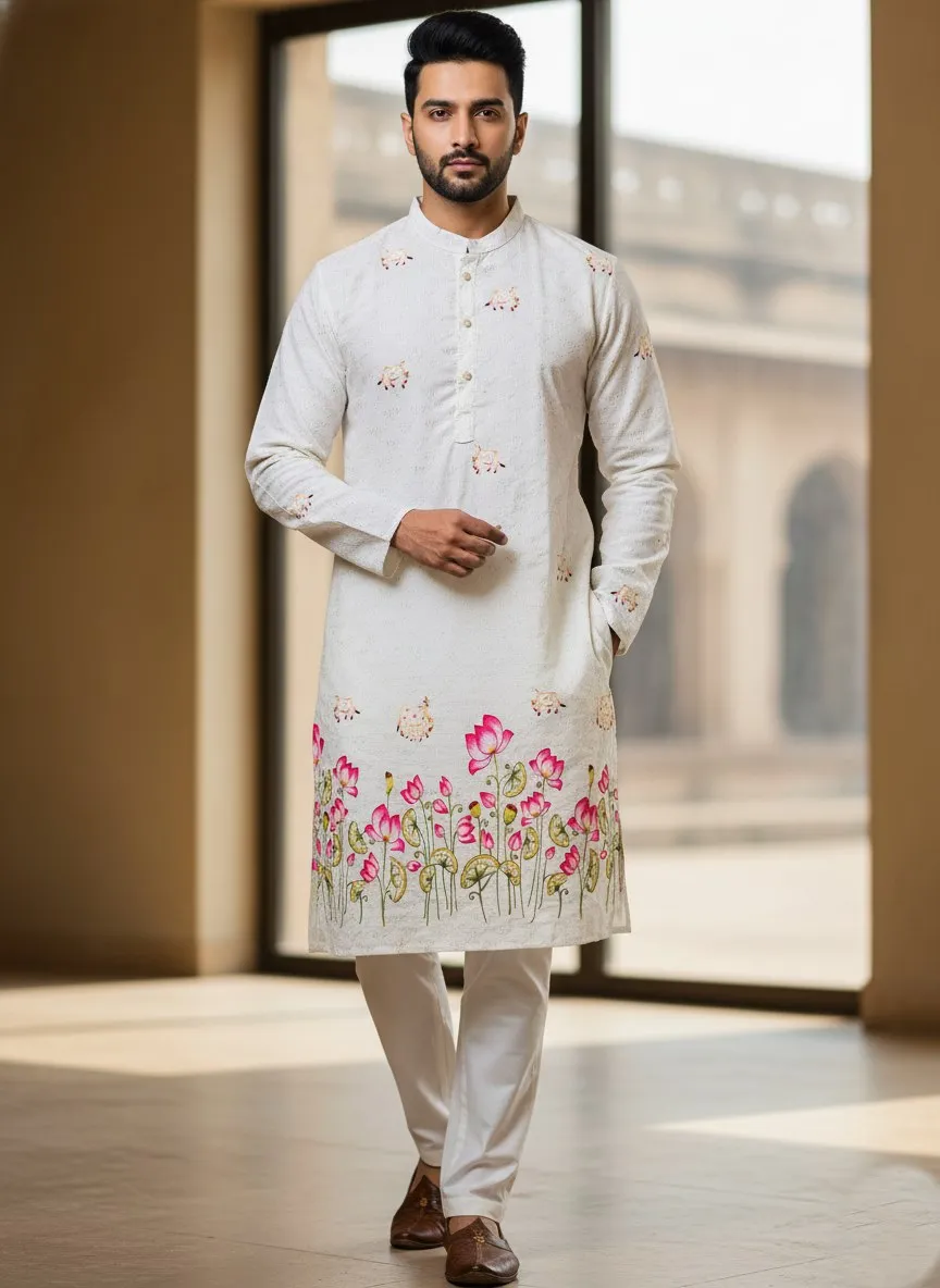 Buy Kiara Killer4 Cotton Embroidery Wedding Kurta Pajama Wholesale Market in Surat 2026