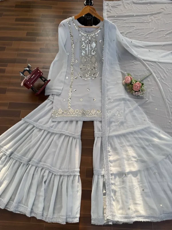 Latest Deepika 1572 Georgette Sequence Work Party Wear Gharara Suit 2026