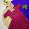 Launching ZT 216 Vichitra Silk Hand Work Festival Frock With Dupatta 2026