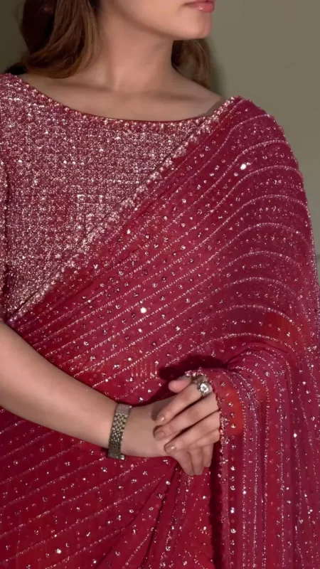 Buy Tamanna 3452 Georgette Sequence Embroidery Work Bollywood Saree Collection 2026