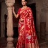 Laxmi 1086 Crepe Silk Weaving Work Wedding Saree Exporter in India