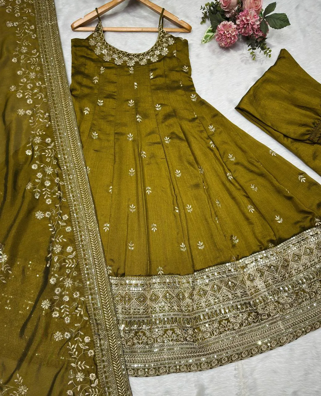 Launching STD 6075 Vichitra Silk Embroidery Wedding Gown Collection 2026