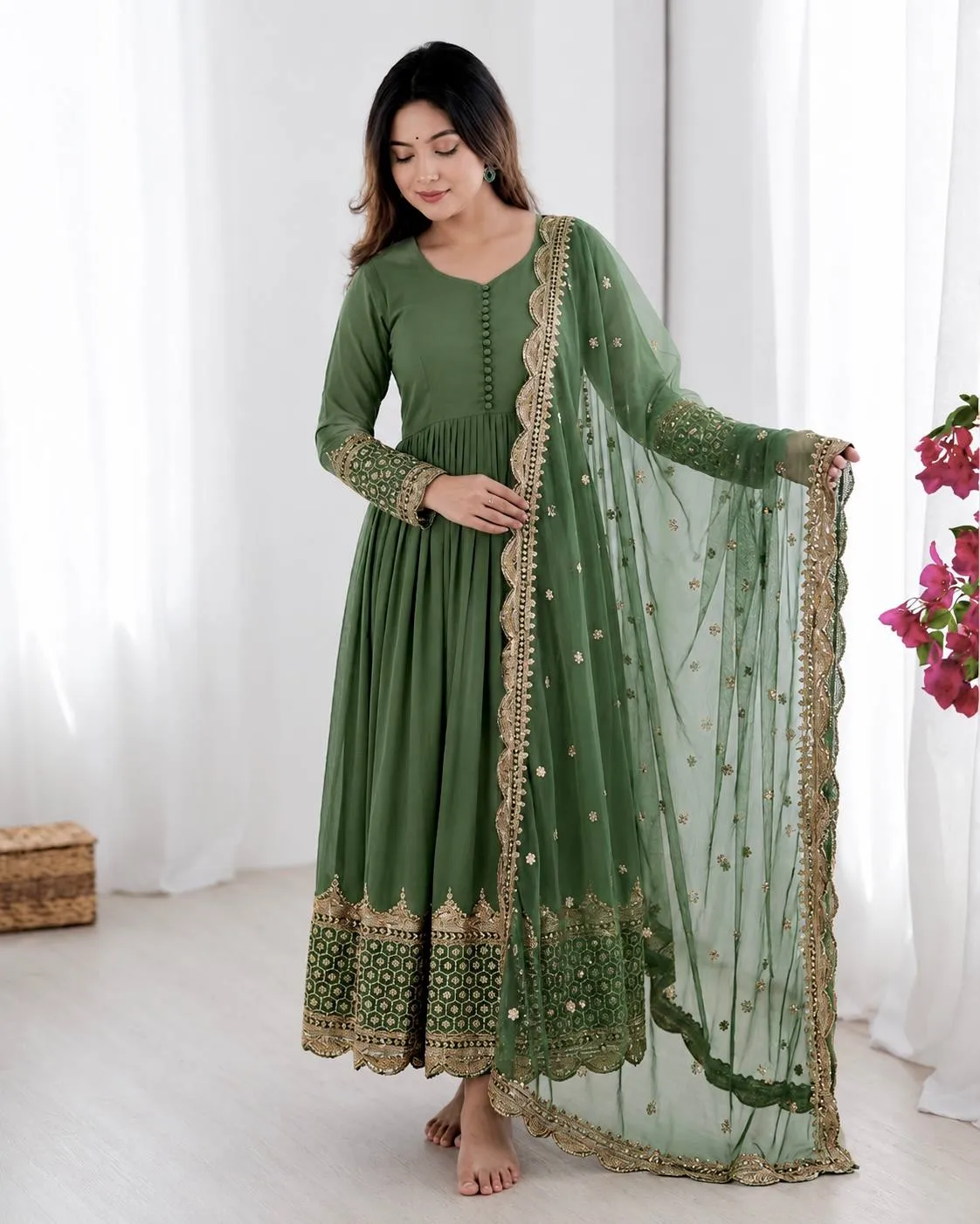 Buy Sabina 194 Georgette Sequence Embroidery Work Wedding Gown Collection 2026 2026