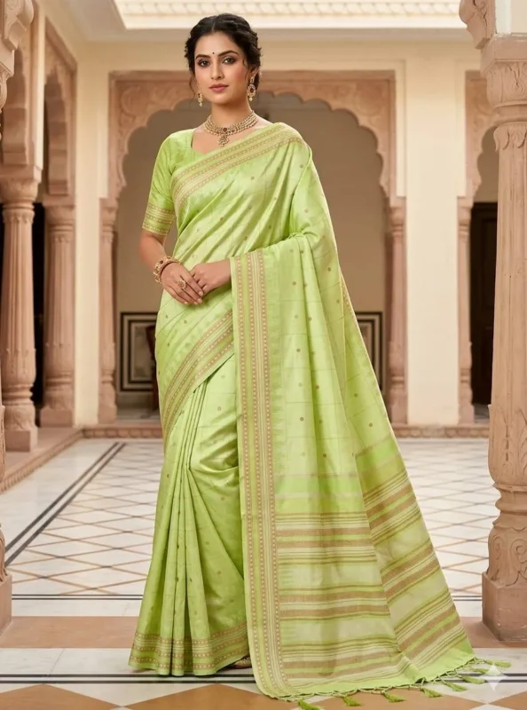 Buy Rani 307 Lichi Silk Jacquard South Style Saree Supplier in Surat 2026