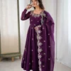 Stylish Sabina 5011 Crunchy Silk Sequence Embroidery Anarkali Gown Pant Dupatta 2026