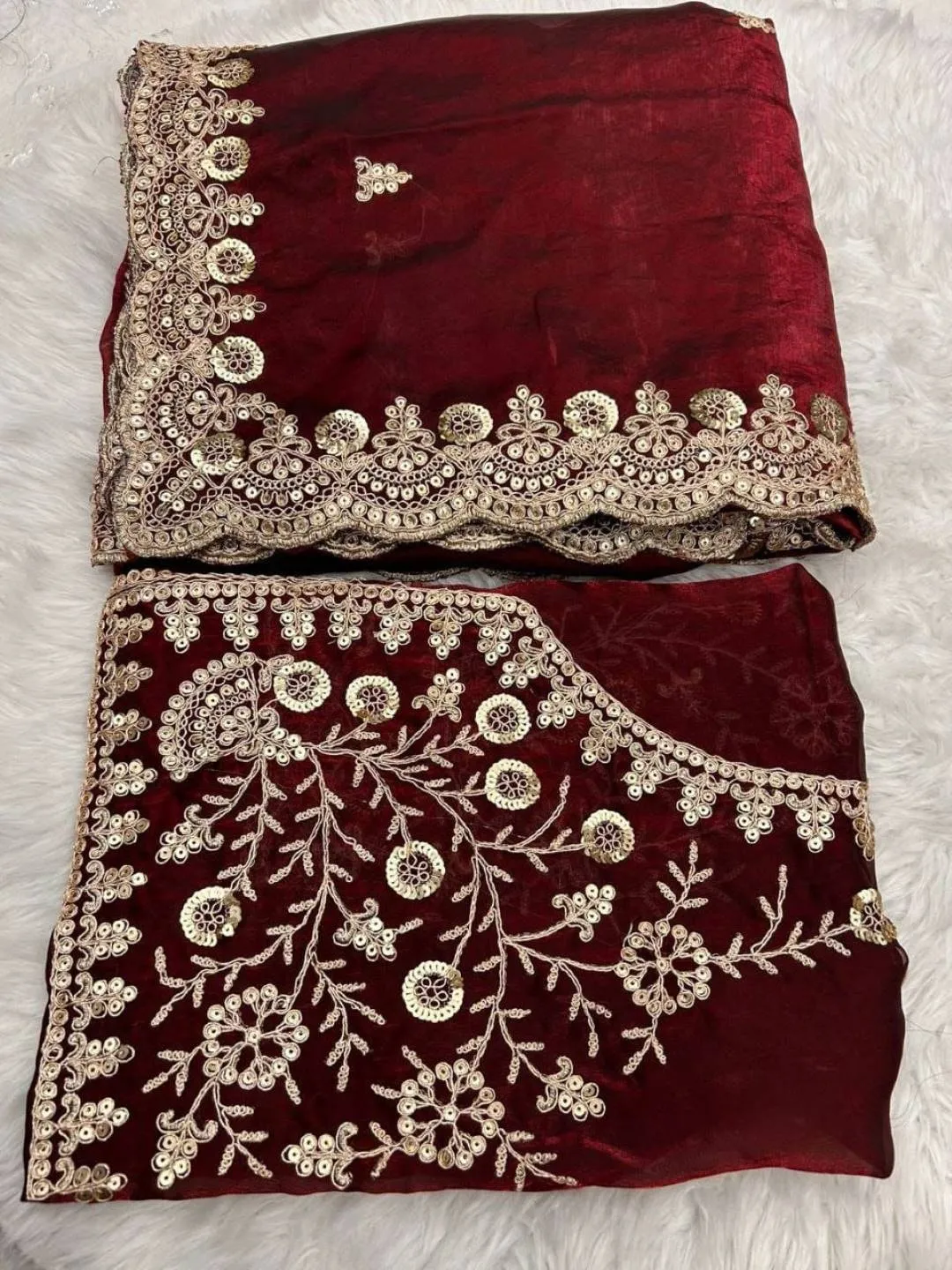 Latest RC1 Spech Silk Sequence Embroidery Work Trending Wedding Saree 2026