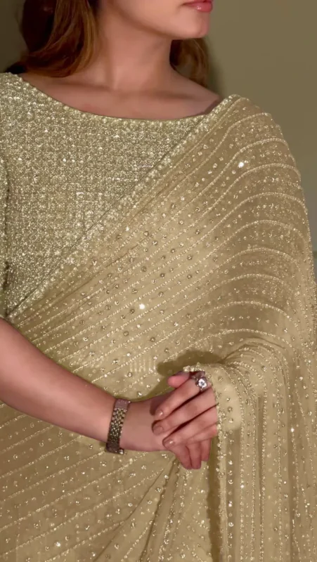 Buy Tamanna 3452 Georgette Sequence Embroidery Work Bollywood Saree Collection 2026