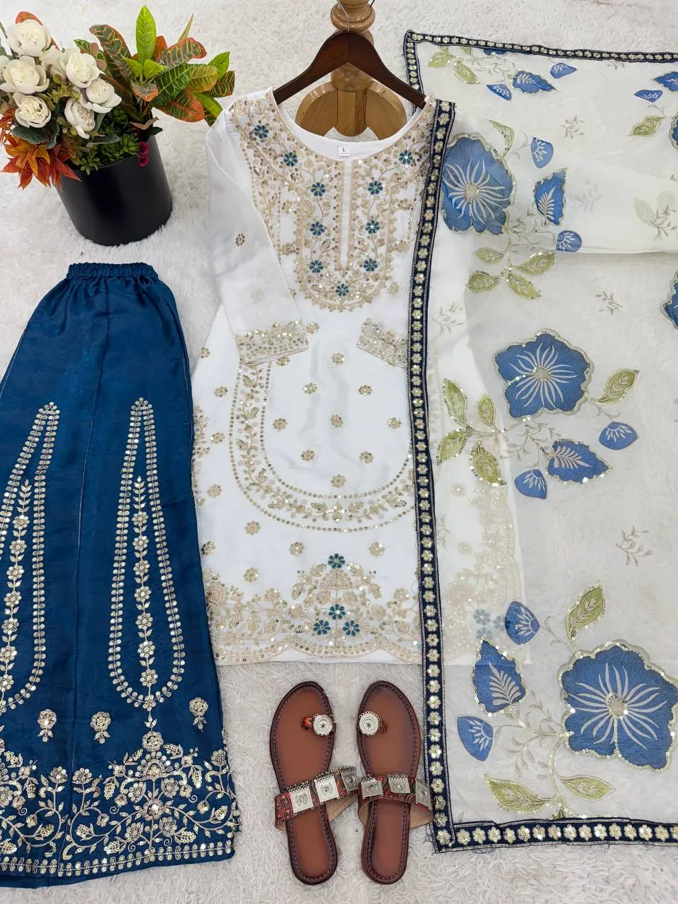 Stylish Sabina 884 Gmy Silk Embroidery Sequence Work Sharara Suit With Dupatta 2026