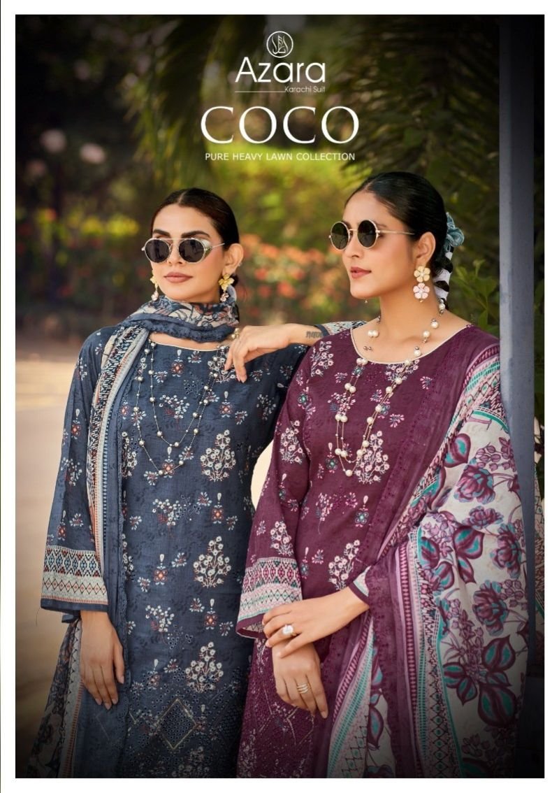 Radhika Azara Coco Lawn Cotton Embroidered Salwar Kameez Wholesale