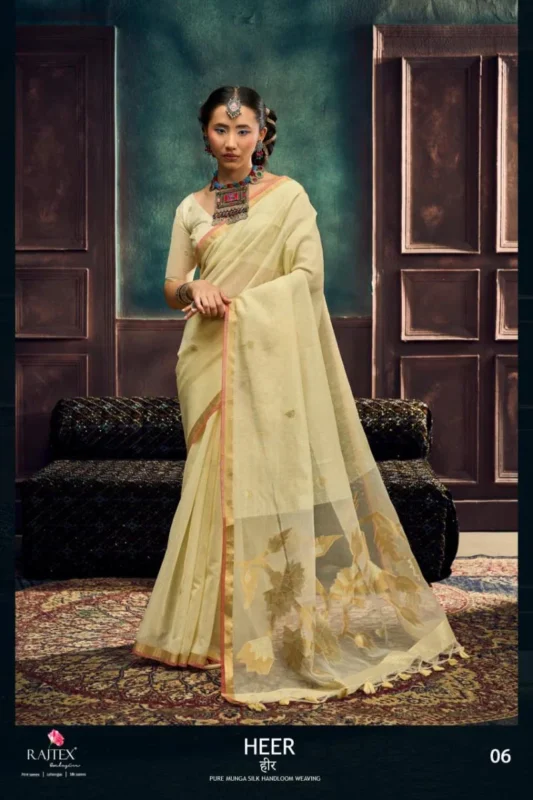 Stylish Rajtex Heer Munga Silk Handloom Saree Collection Wholesale 2026