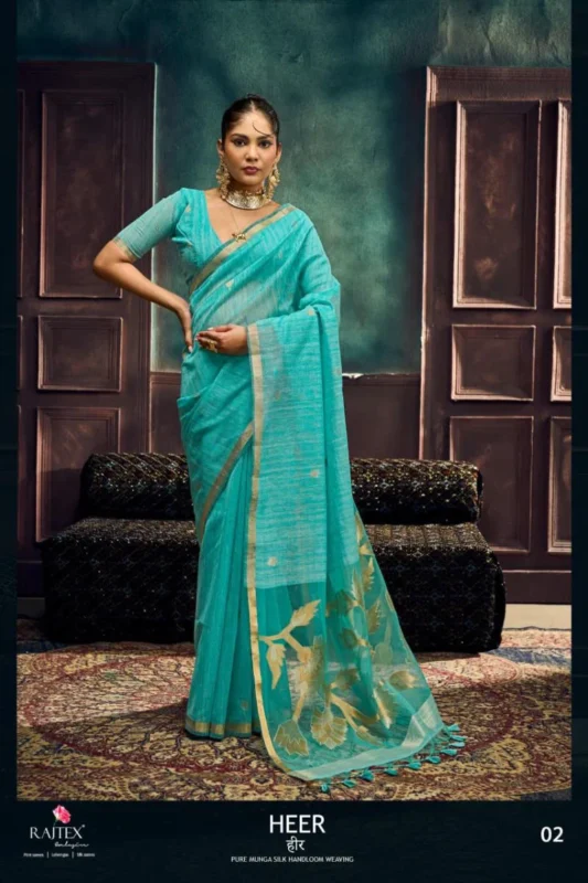 Stylish Rajtex Heer Munga Silk Handloom Saree Collection Wholesale 2026