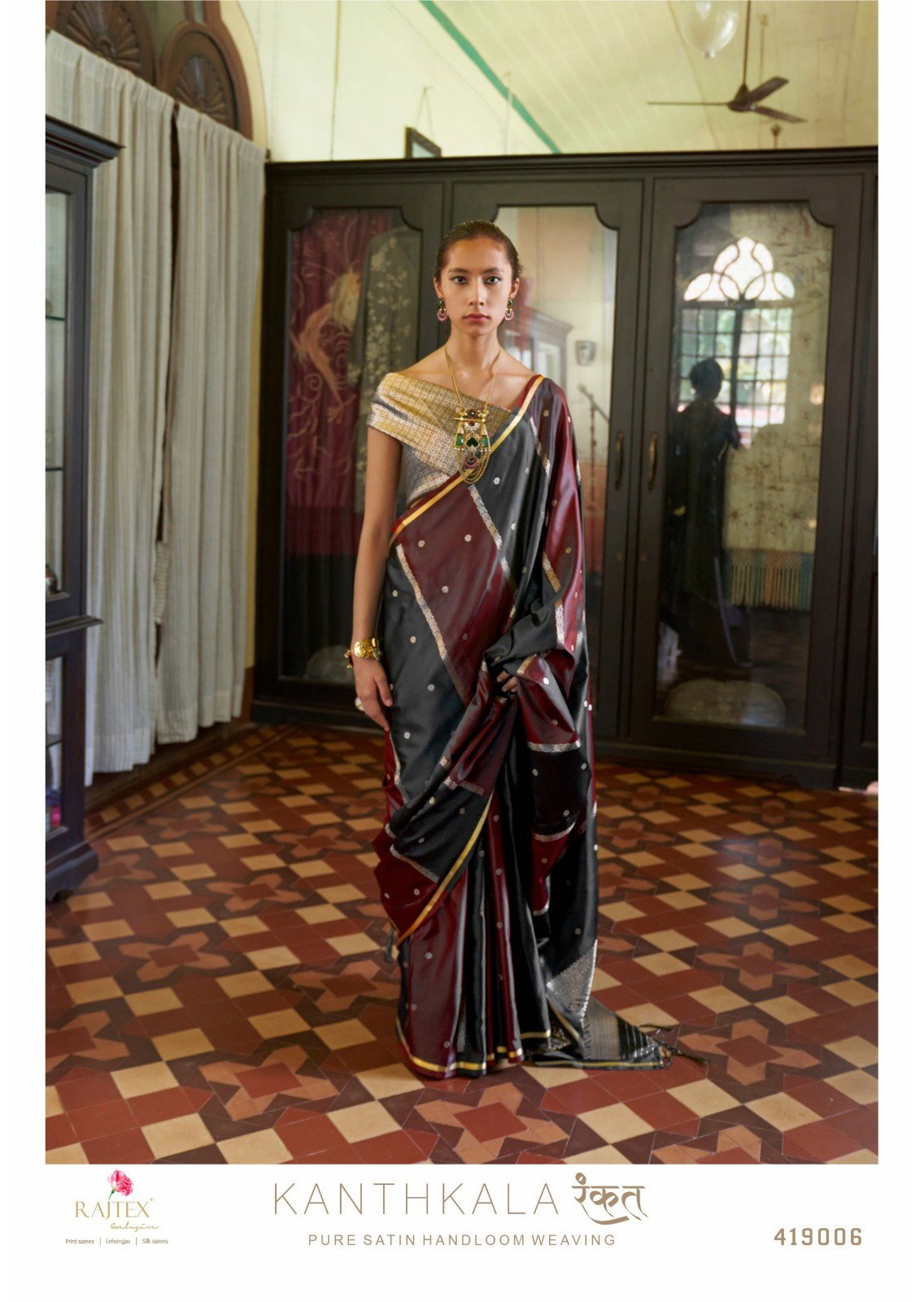 Buy Rajtex Kanthkala Rangkat Satin Handloom Weaving Saree Collection Wholesale 2026