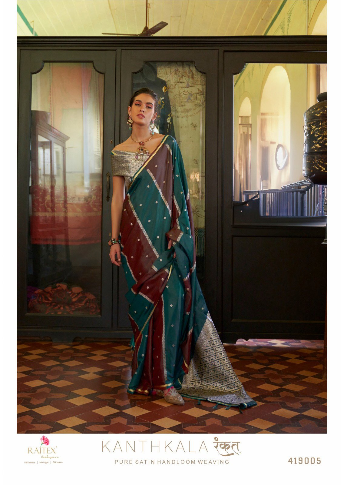 Buy Rajtex Kanthkala Rangkat Satin Handloom Weaving Saree Collection Wholesale 2026