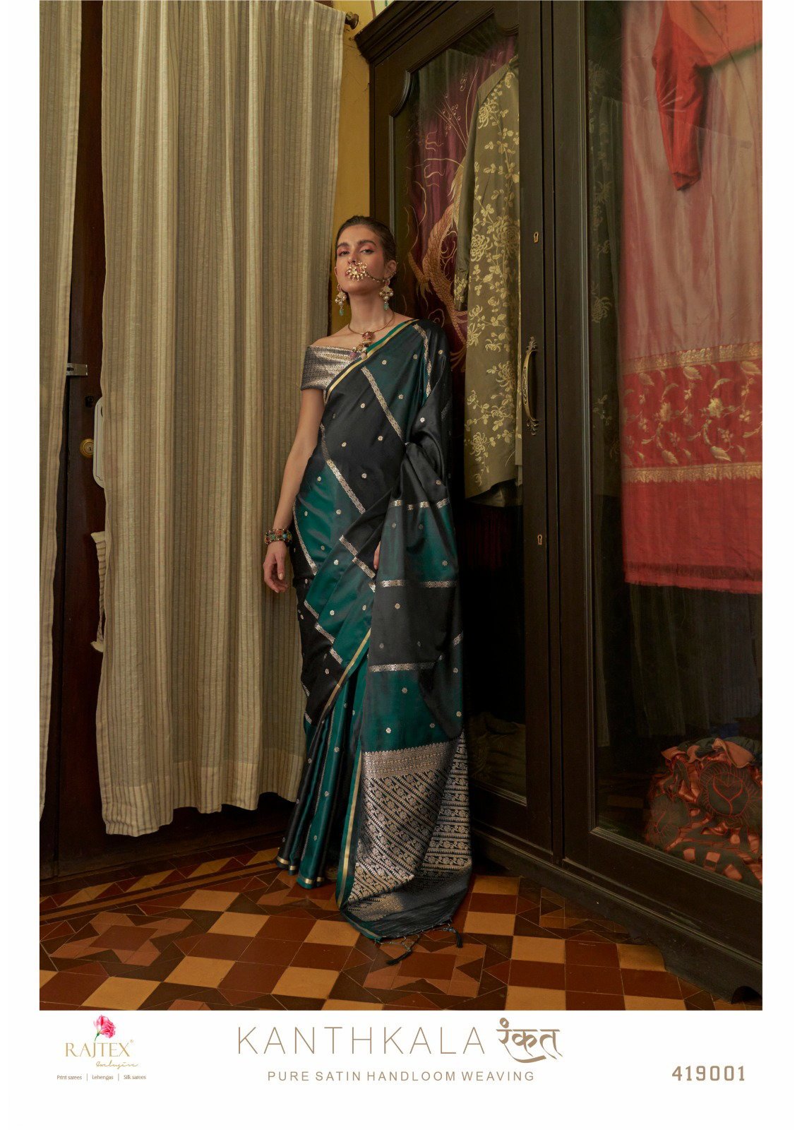 Buy Rajtex Kanthkala Rangkat Satin Handloom Weaving Saree Collection Wholesale 2026