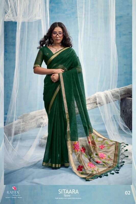 Launching Rajtex Sitaara Munga Silk Handloom Weaving Saree Wholesale 2026
