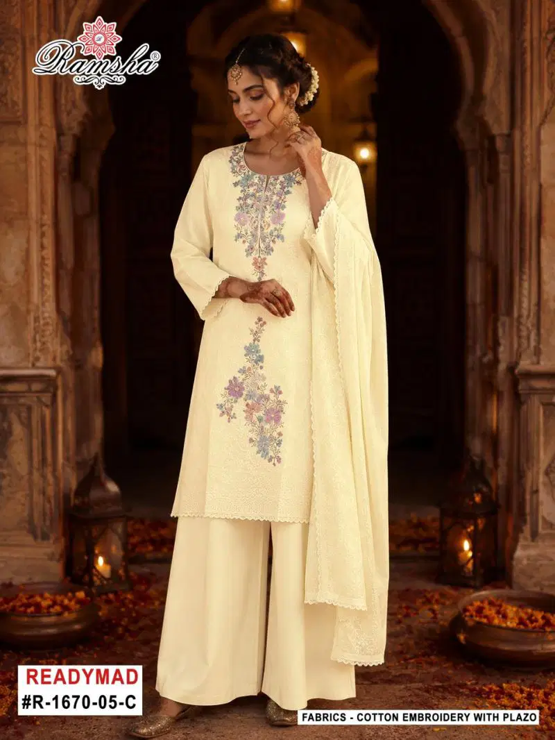 Ramsha R 1670 A To D Cotton Embroidered Salwar Kameez Wholesale