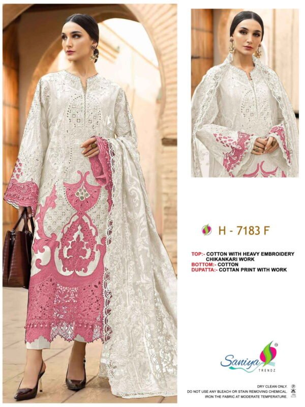 Launching Saniya 7183 Cotton Embroidered Salwar Kameez Collection Wholesale 2026