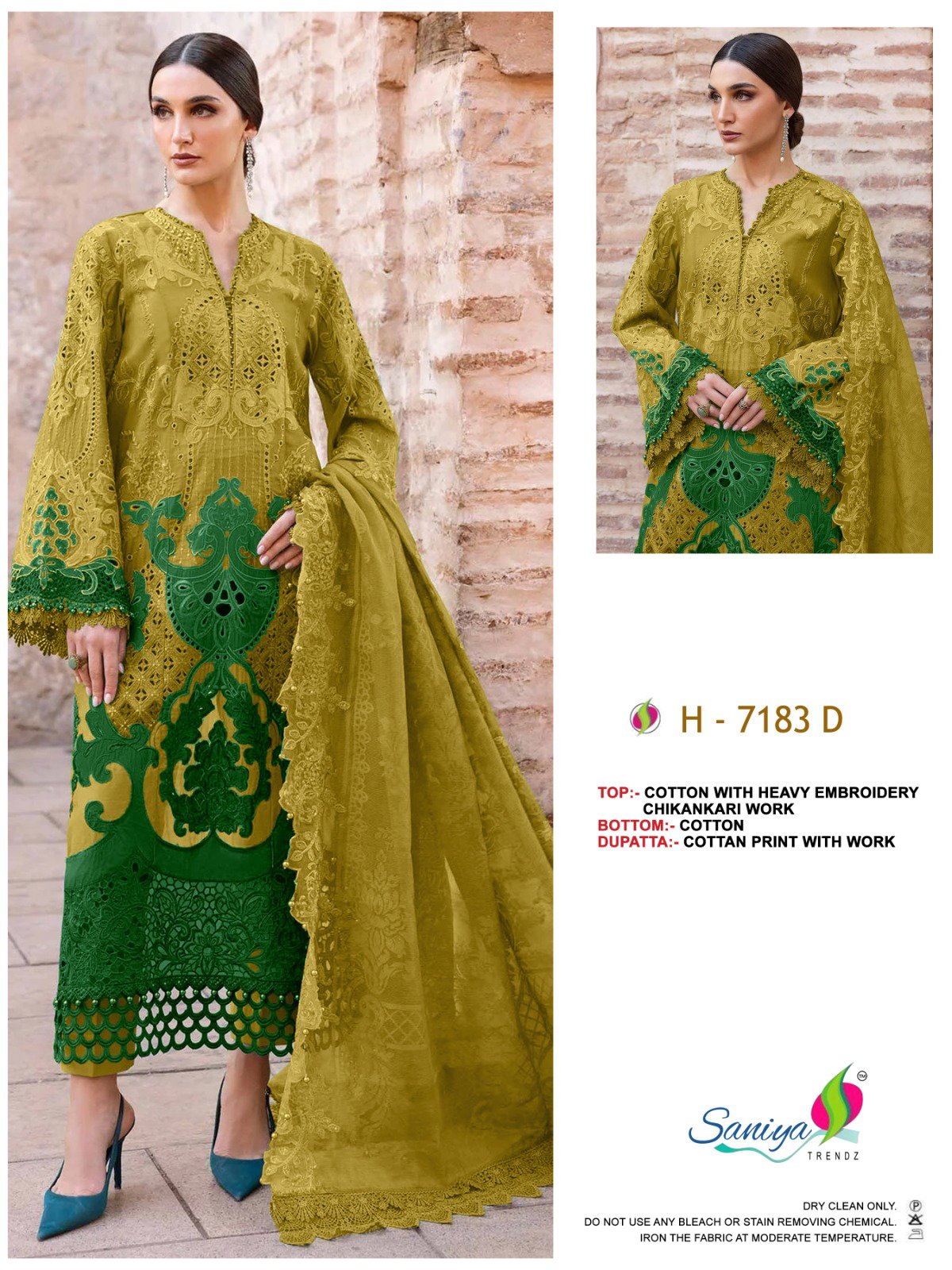 Launching Saniya 7183 Cotton Embroidered Salwar Kameez Collection Wholesale 2026