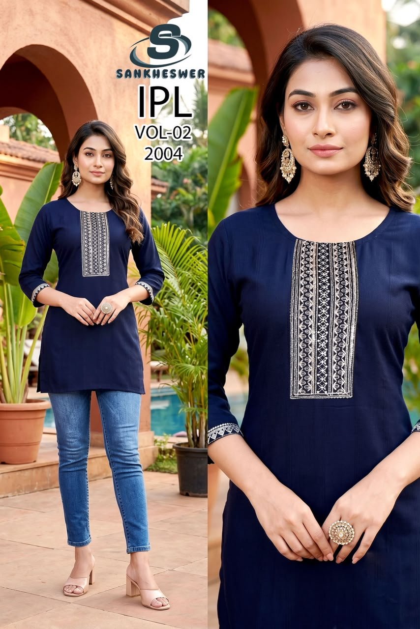 Sankhewer Ipl Vol 2 Vertican Casual Wear Tops Collection Wholesale