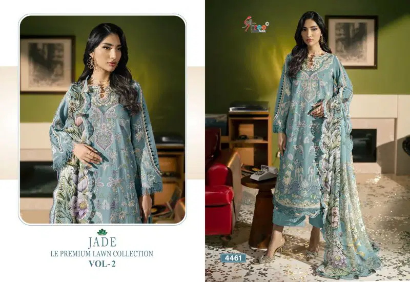 Stylish Shree Jade Le Premium Lawn Collection Vol 2 Chiffon Dupatta Cotton Salwae Kameez Wholesale 2026