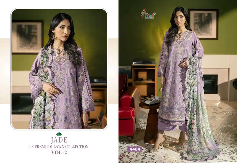 Stylish Shree Jade Le Premium Lawn Collection Vol 2 Chiffon Dupatta Cotton Salwae Kameez Wholesale 2026
