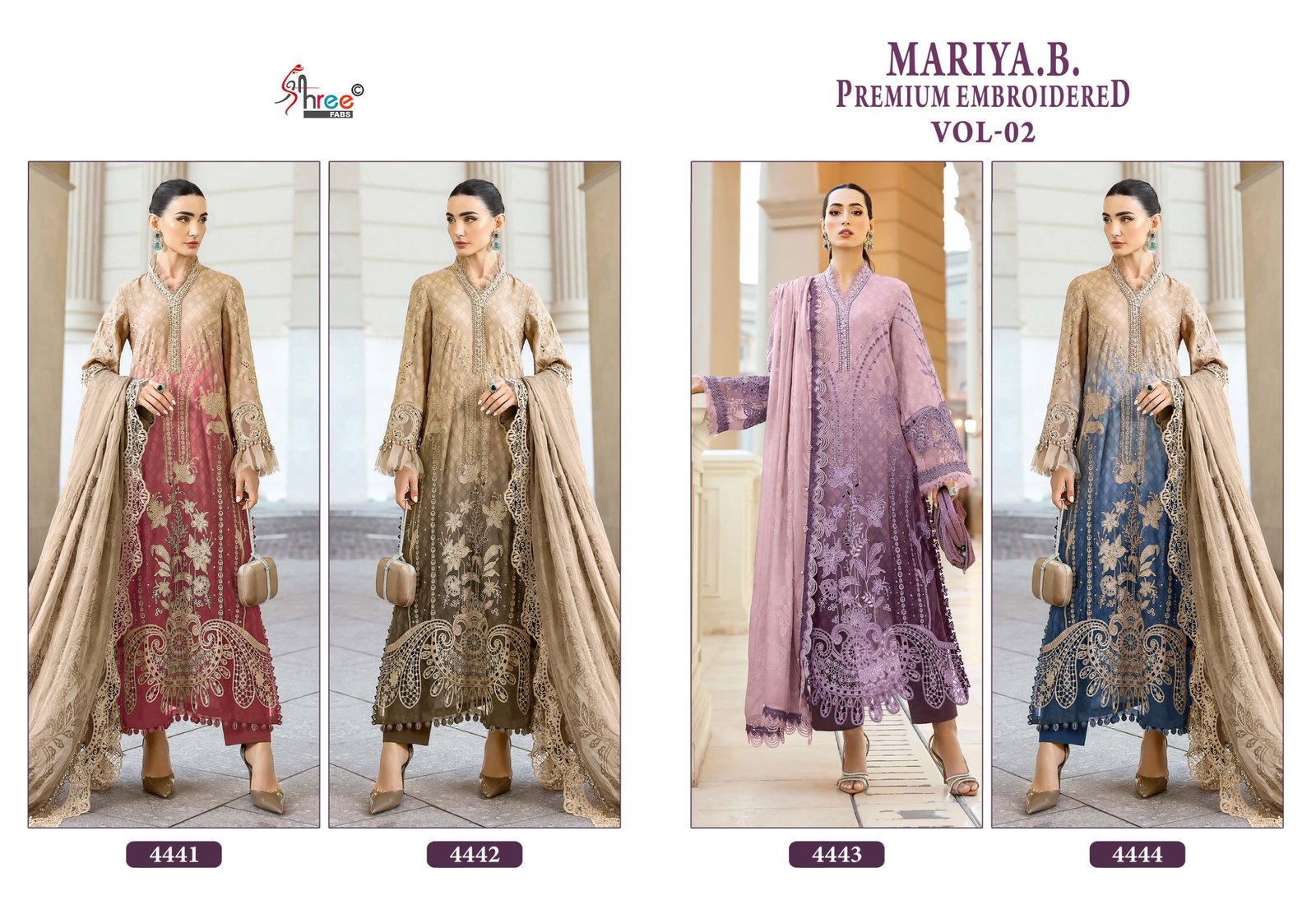 Launching Shree Mariya B Premium Embroidered Vol 2 Cotton Dupatta Pakistani Salwar Suit Wholesale 2026