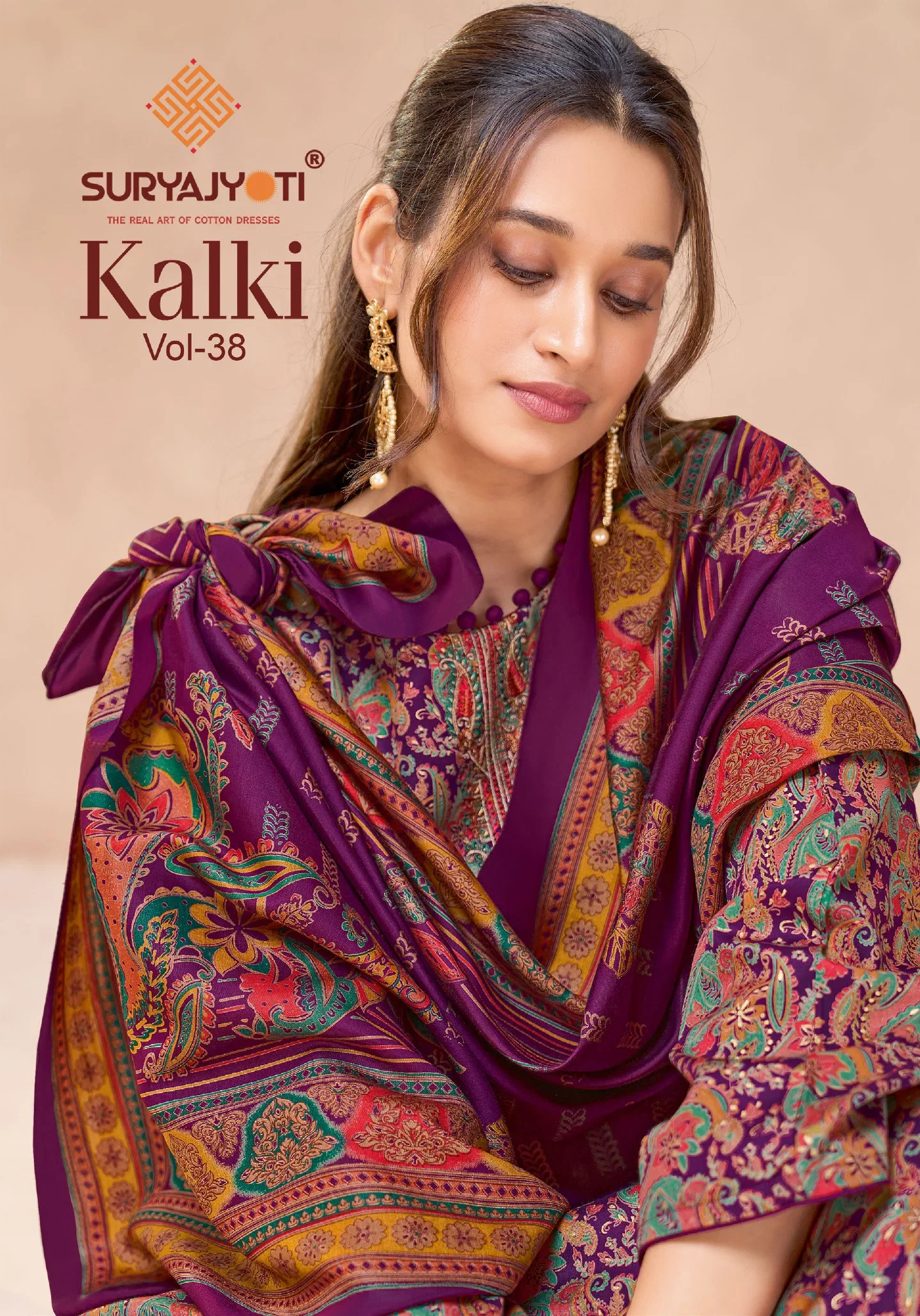 Suryajyoti Kalki Vol 38 Jam Satin Printed Dress Material Wholesale