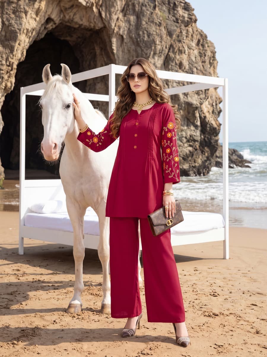 Stylish Tips And Tops Honey Vol 02 Rayon Embroidered Co Ord Set Collection Wholesale 2026