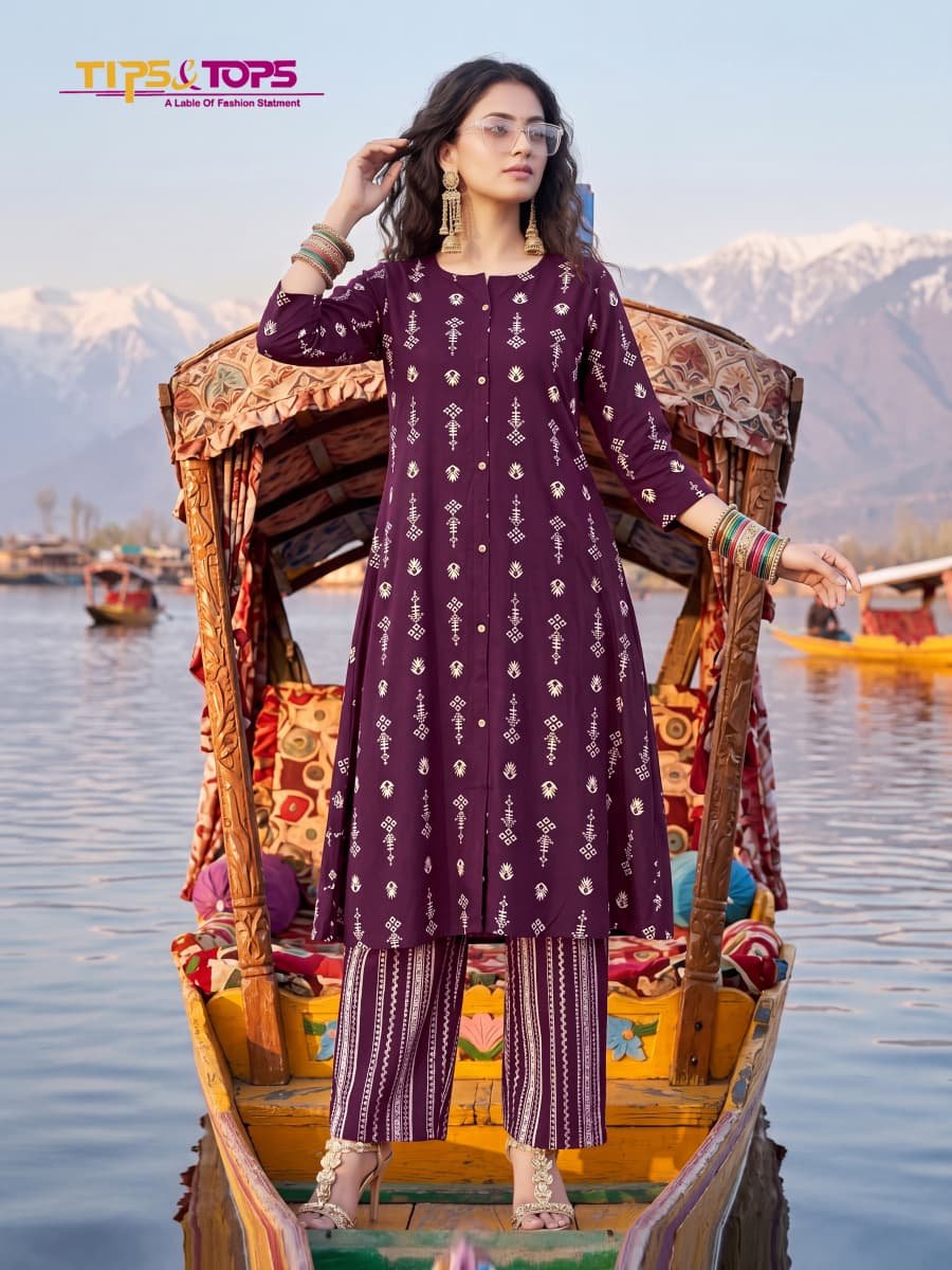 Beautiful Tips And Tops Mannat Rayon Printed Kurti With Bottom Wholesale 2026