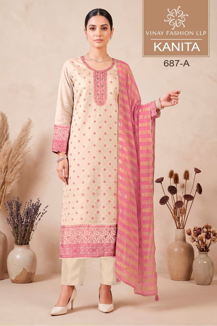 Buy Vinay Kuleesh Kanita Viscose Kanjivaram Silk Salwar Kameez Wholesale 2026