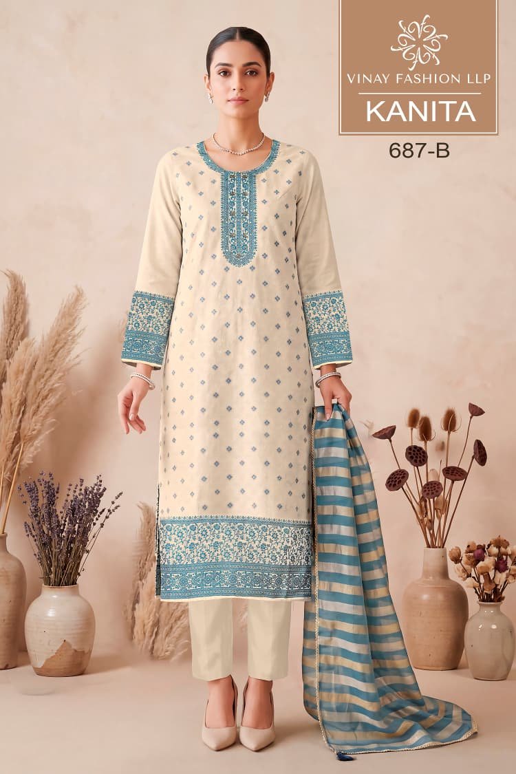 Buy Vinay Kuleesh Kanita Viscose Kanjivaram Silk Salwar Kameez Wholesale 2026