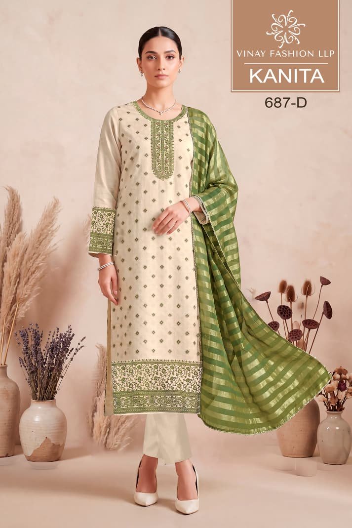 Buy Vinay Kuleesh Kanita Viscose Kanjivaram Silk Salwar Kameez Wholesale 2026