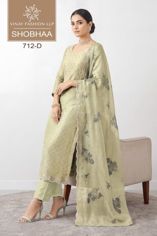 Stylish Vinay Kuleesh Shobhaa Royal Crinkle With Zarkhan Work Salwar Kameez Collection Wholesale 2026