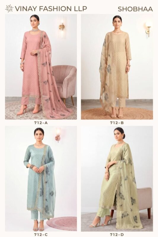 Stylish Vinay Kuleesh Shobhaa Royal Crinkle With Zarkhan Work Salwar Kameez Collection Wholesale 2026