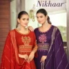 Woodee Nikhaar Rayon Jacquard Work Kurti With Bottom Dupatta Wholesale